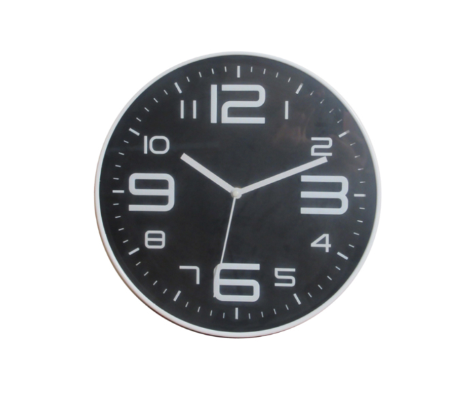Reloj Pared NegroAnd Blanco (2 Modelos)